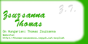 zsuzsanna thomas business card